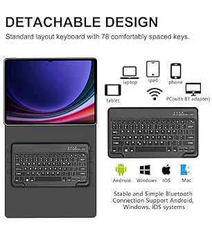 Androidタブレットアクセサリー Galaxy tab s9 s10 Ultra Keyboard Slim Amazon.com: Keyboard Case for Samsung Galaxy Tab S10 Ultra