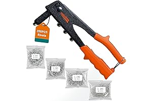 Professional Rivet Gun Kit with 200Pcs Rivets