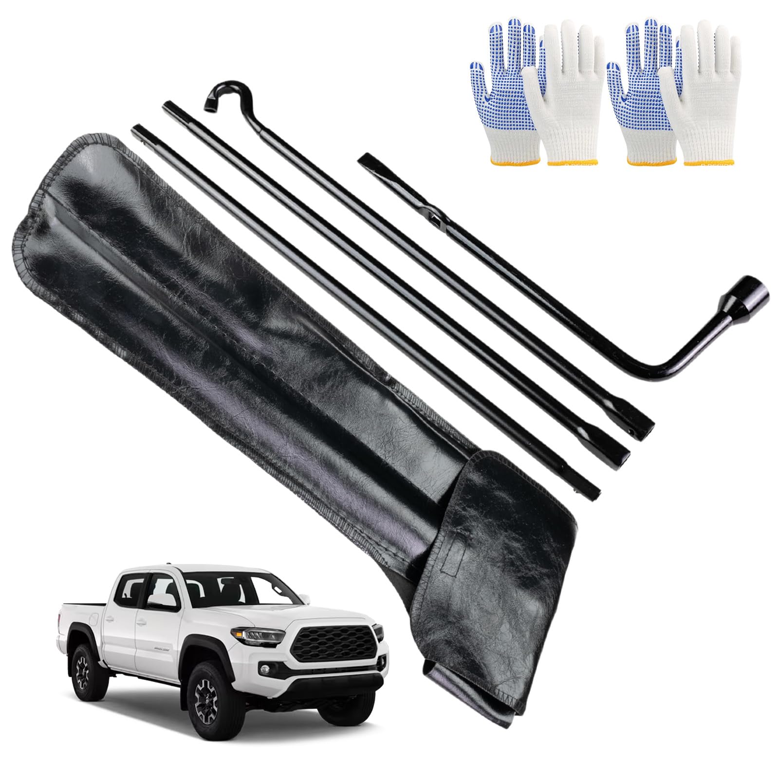 Luyao Compatible with Spare Tire Tool Kit with Tire Jack Handle and Wheel Lug Wrench 2005-2022 Toyota Tacoma New