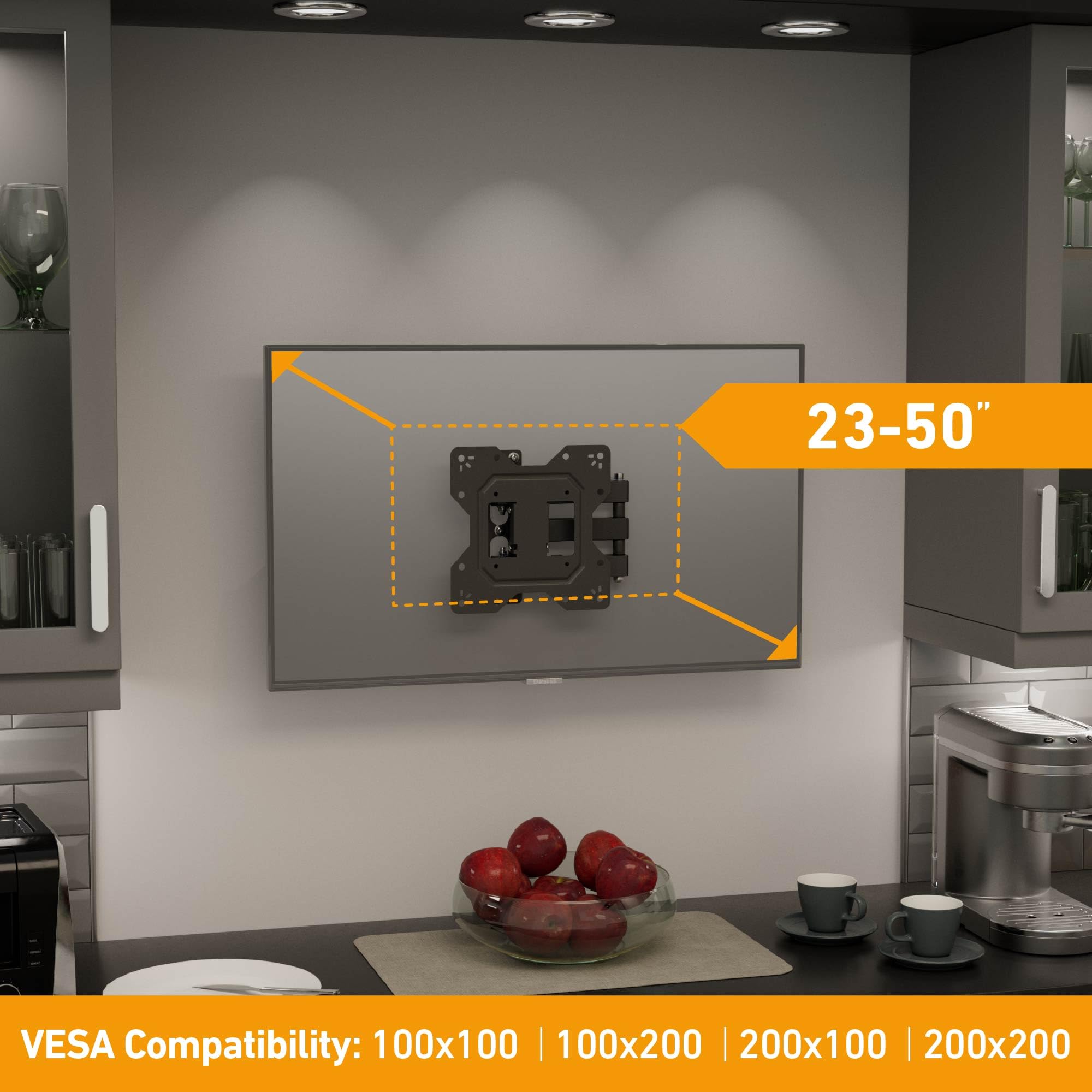 D-Line TV-muurbeugel voor tv's van 23-50 inch, kantelbaar, draaien en verlengen van tv
