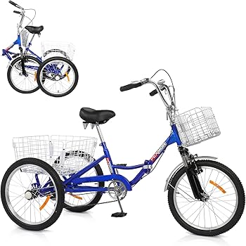 Amazon | PEXMOR 大人用折りたたみ三輪車 20インチ 3輪バイク 三輪車