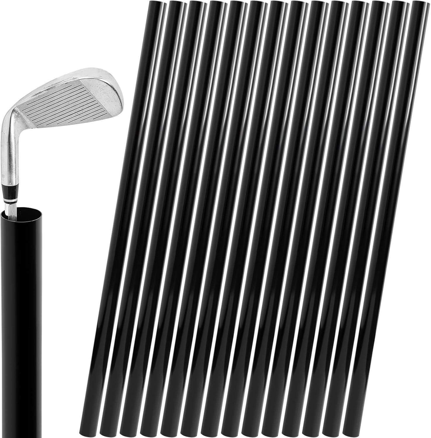 14 Pcs Plastic Golf Club Tube Black Golf Tubes Dividers