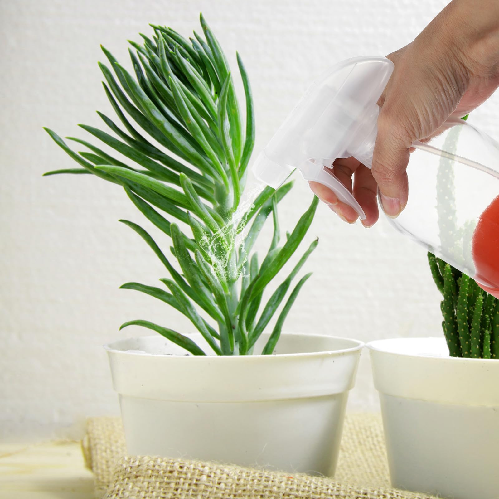 3 Stück-pack Wiederbefüllbare Glas Sprühflaschen 500ml mit Rutschfestem Silikonboden Feiner Nebelspray für Garten Auto Haushalt Transparente Leere Sprühflasche