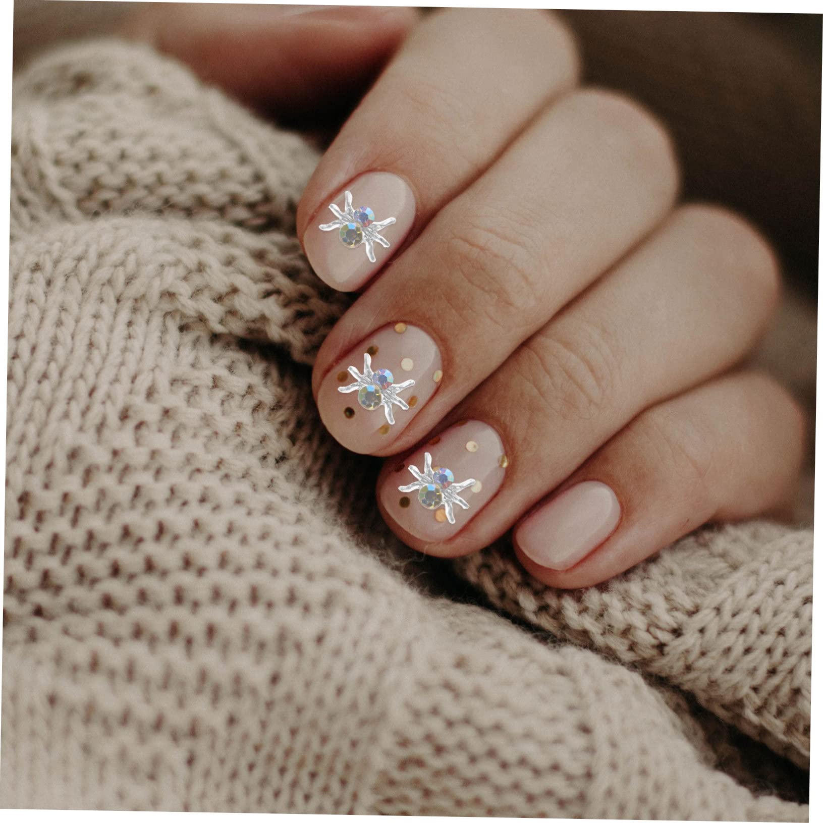Healeved 500pezzi Spider Charms Per Unghie Decorazioni Per Manicure Halloween Accessori Per Nail Art Creativi e Facili Usare