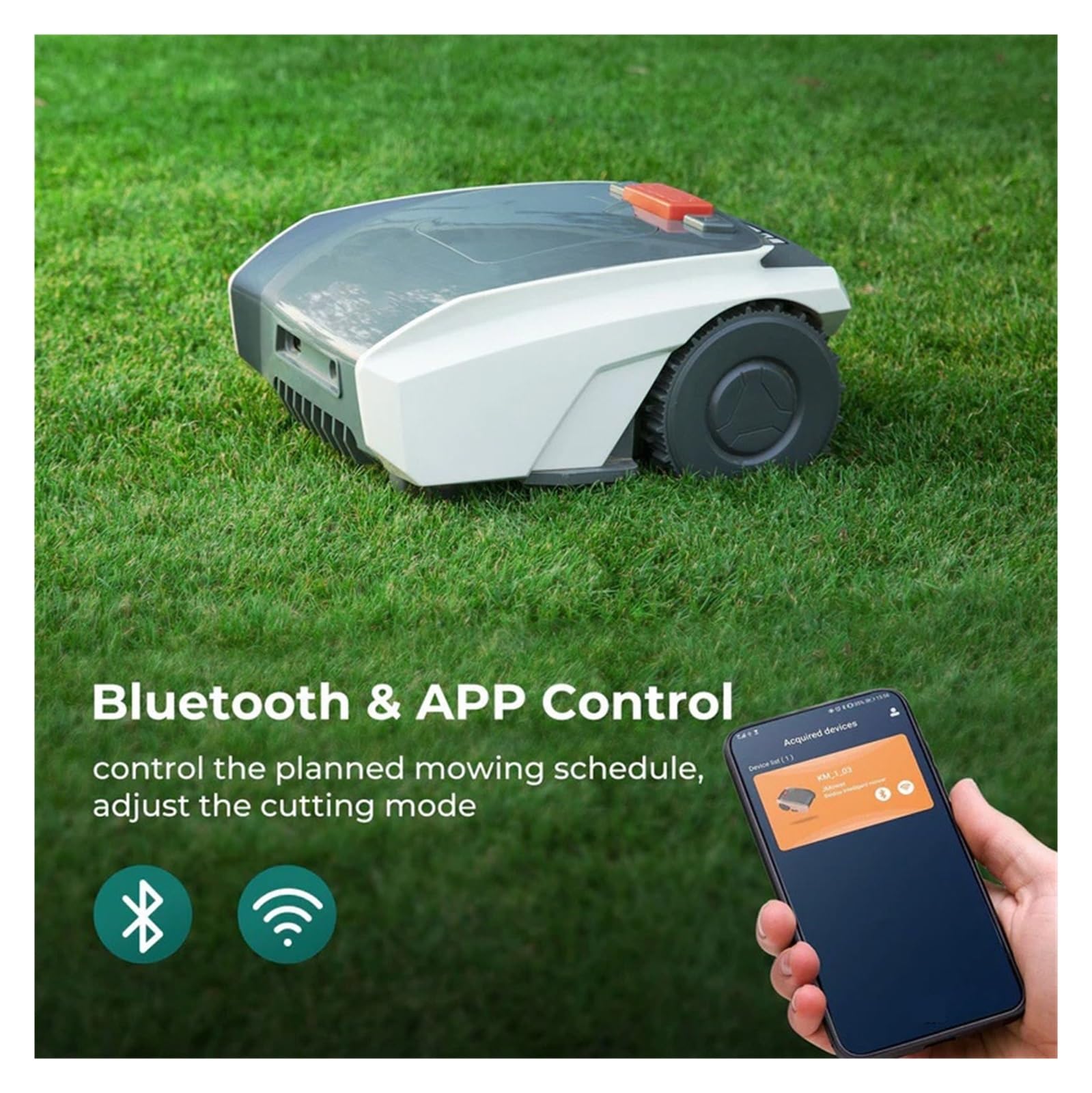 Cortadora De Césped Completamente Automática Corte Alta Eficiencia Ruta Planificación del Teléfono Móvil Robot Cortador Jardín Ligero Y Seguro