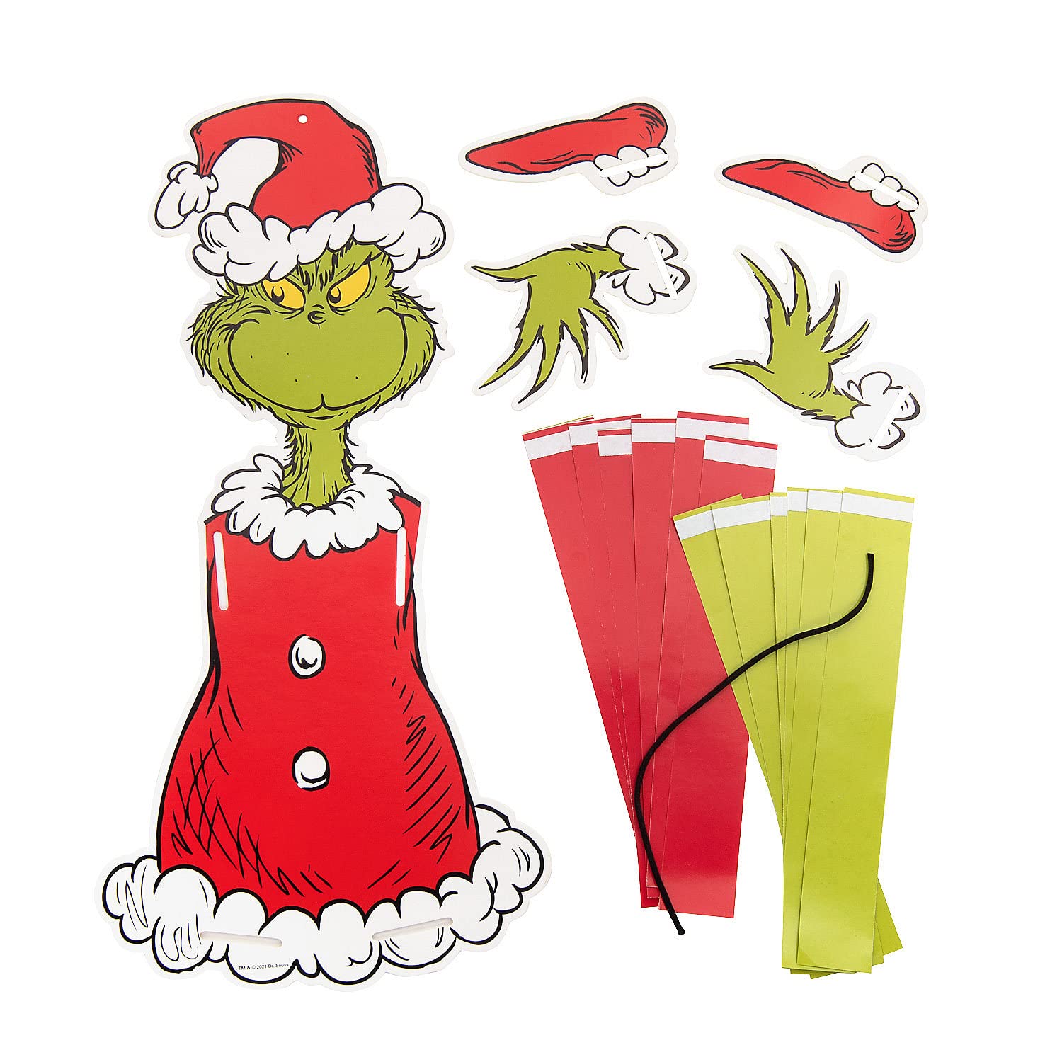 Dr. Seuss Grinch Ornament Craft Kit - Make 12 Christmas Ornaments With Self-Adhesive Foam Pieces