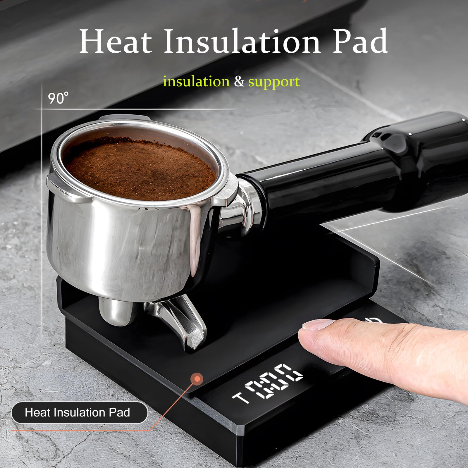 Báscula de café espresso con temporizador/tara, 2 kg/0,1 g, báscula de café portátil de precisión con temporizador automático para café espresso y verter sobre café, báscula digital de cocina