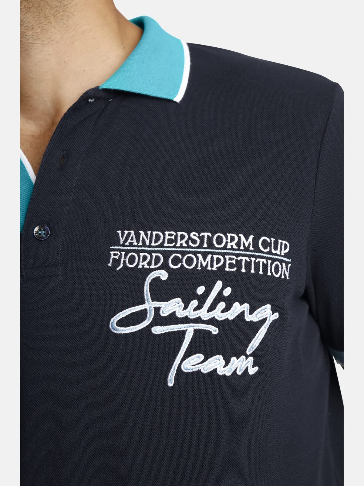 Jan Vanderstorm Herren Poloshirt Iwar | | kurzarm Polohemd | reine Baumwolle | große Größen L-7XL