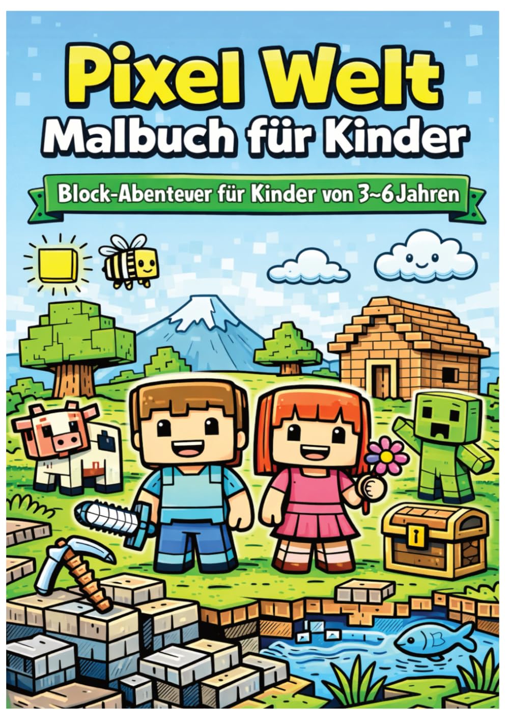 Block-Abenteuer für Kinder von 3–6 Jahren: Block Abenteuer Malbuch
