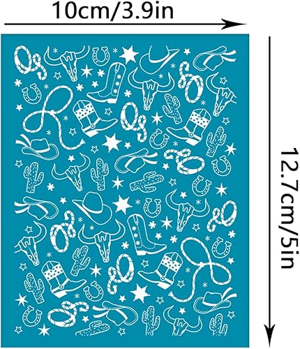 Miniatura 10 de OLYCRAFT Serigrafía con patrón de tarot de 4 x 5 pulgadas para arcilla polimérica, plantillas de serigrafía de hechicera, plantillas de arcilla