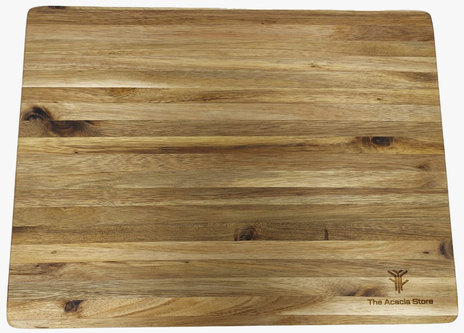 Photo 1 of Acacia Wood Rectangular Cutting Board, Made in Vietnam 15.75 x 11.8 x 0.8 Inch