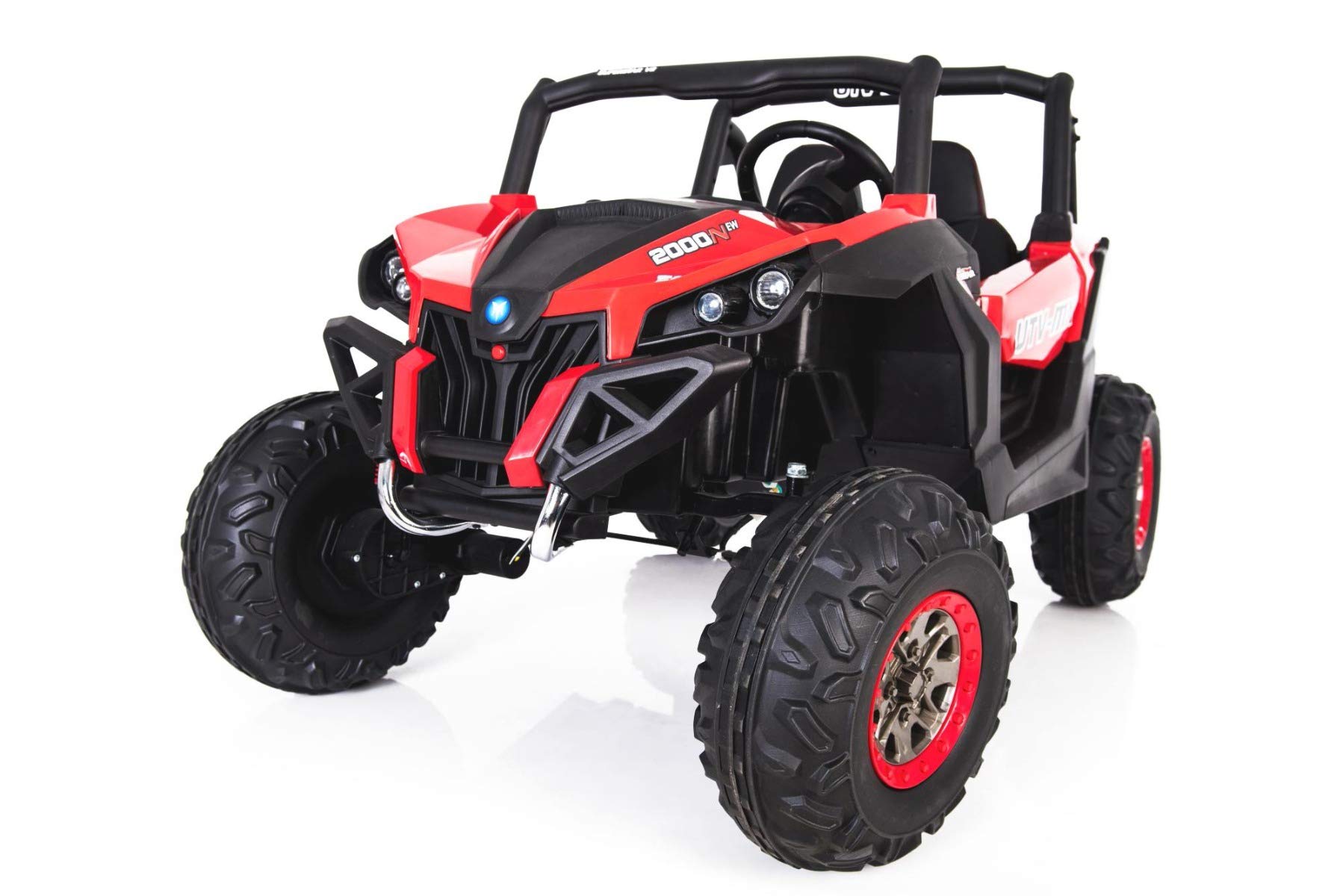 Beneo Motors Elektroauto für Kinder 24V 2 sitzer NEU RSX, Rot, Buggy 4x4 kinderauto, Lithium-Batterie, Fernbedienung, MP3/USB/AUX, Elektro kinderfahrzeug 3-8 Jahren, vordere und hintere LED-Leuchten
