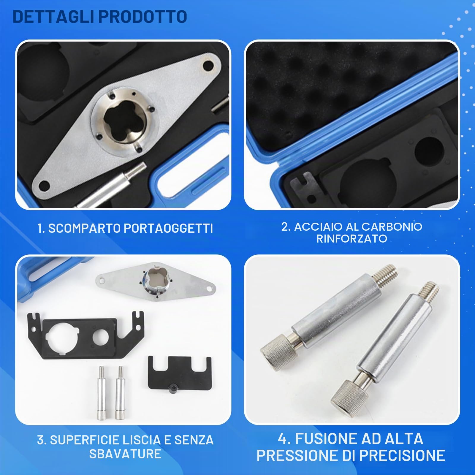 Kit di attrezzi per bloccaggio e fasatura dell'albero a camme del motore compatibile con Land Rover Jaguar Discovery Sport 2.0D, set di attrezzi per l'allineamento dell'albero a camme del motore
