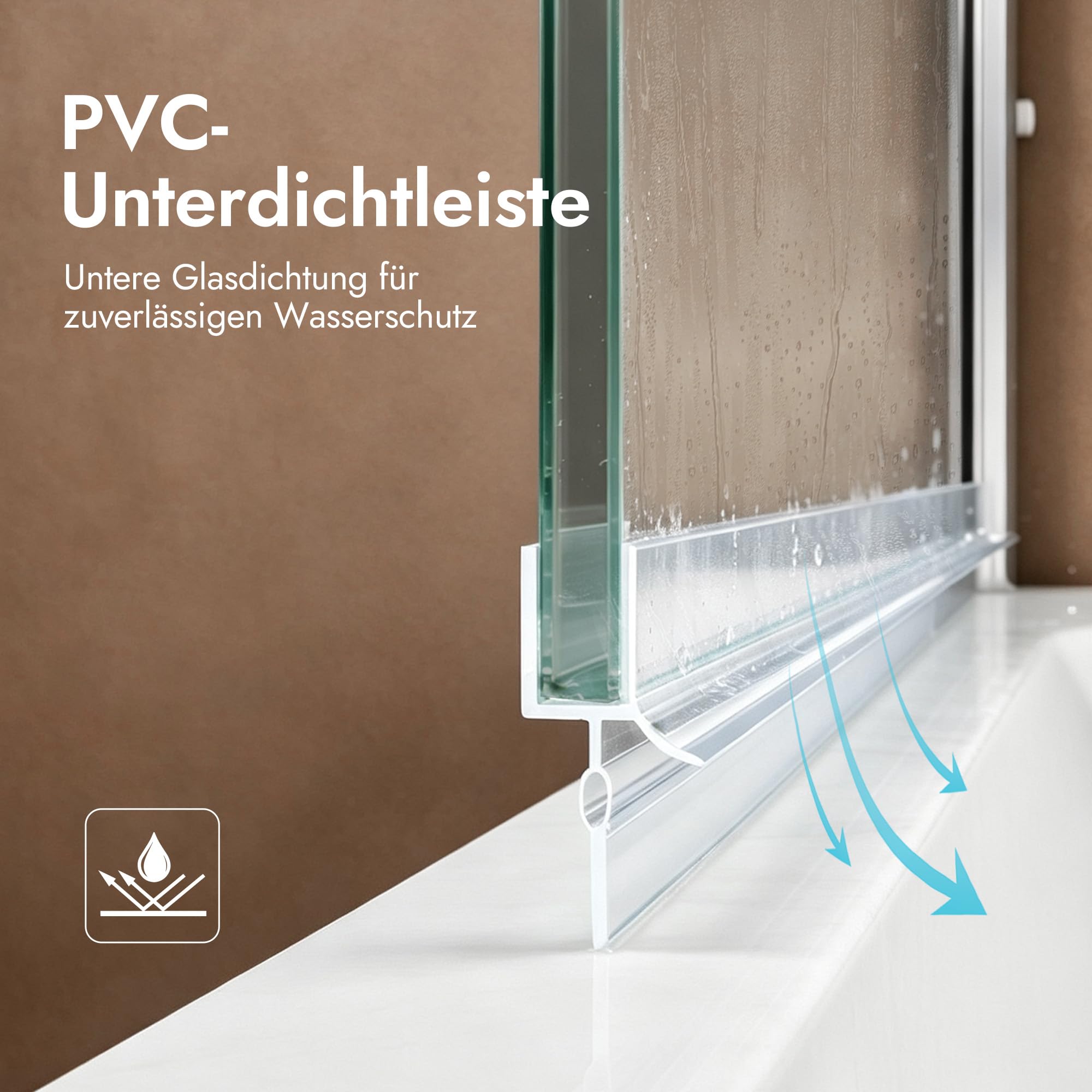 doporro Duschwand für Badewanne 90x140 cm Badewannenaufsatz Teilsatiniert