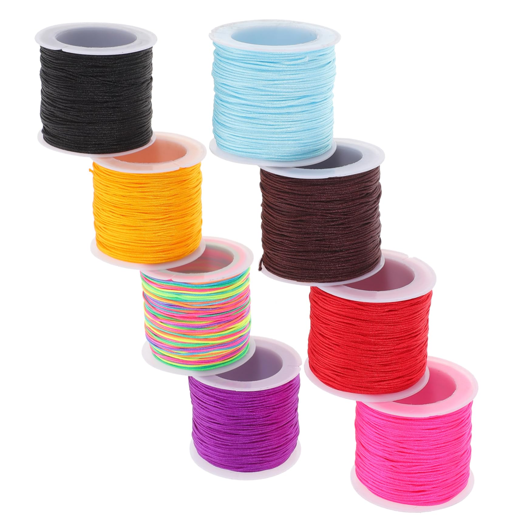 HOMSFOU 5 Sätze DIY Macrame Kordel Schmuckkordel Für Armbänder Und Bastelprojekte Farben Und Langlebig Für Handarbeiten Und Dekorationen 8 Rollen * 5