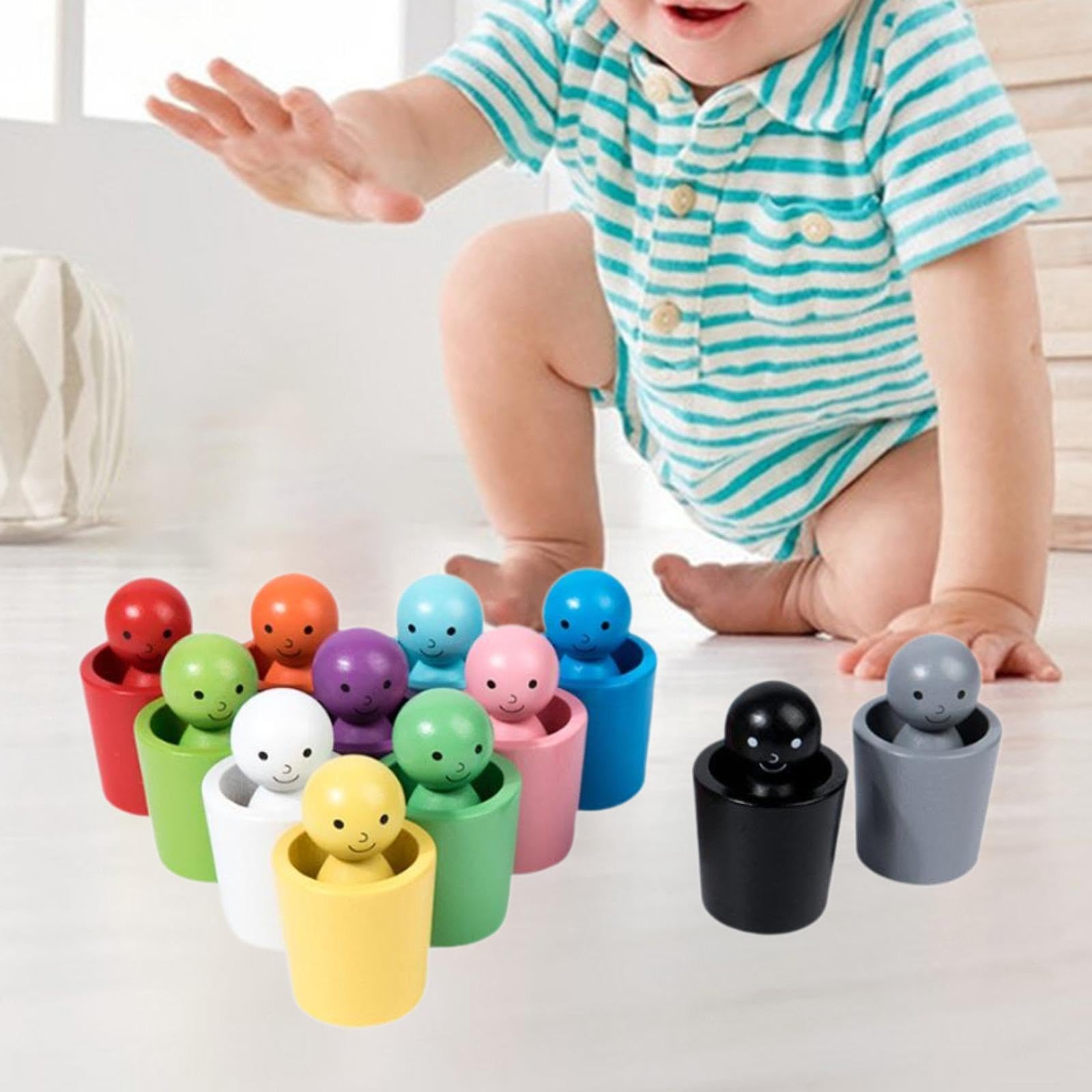 Gralara Juego de Vasos para Clasificar Colores: Educación Infantil Temprana para Niños Y Niñas.