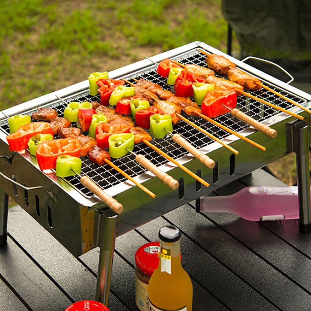 Grill Grill Grill Akcesoria Naczynia Zestaw Składany Grill Non-Stick Indoor Outdoor No-Stick Home Pieczeń Party Wymienny węgiel Karkonowy Grill