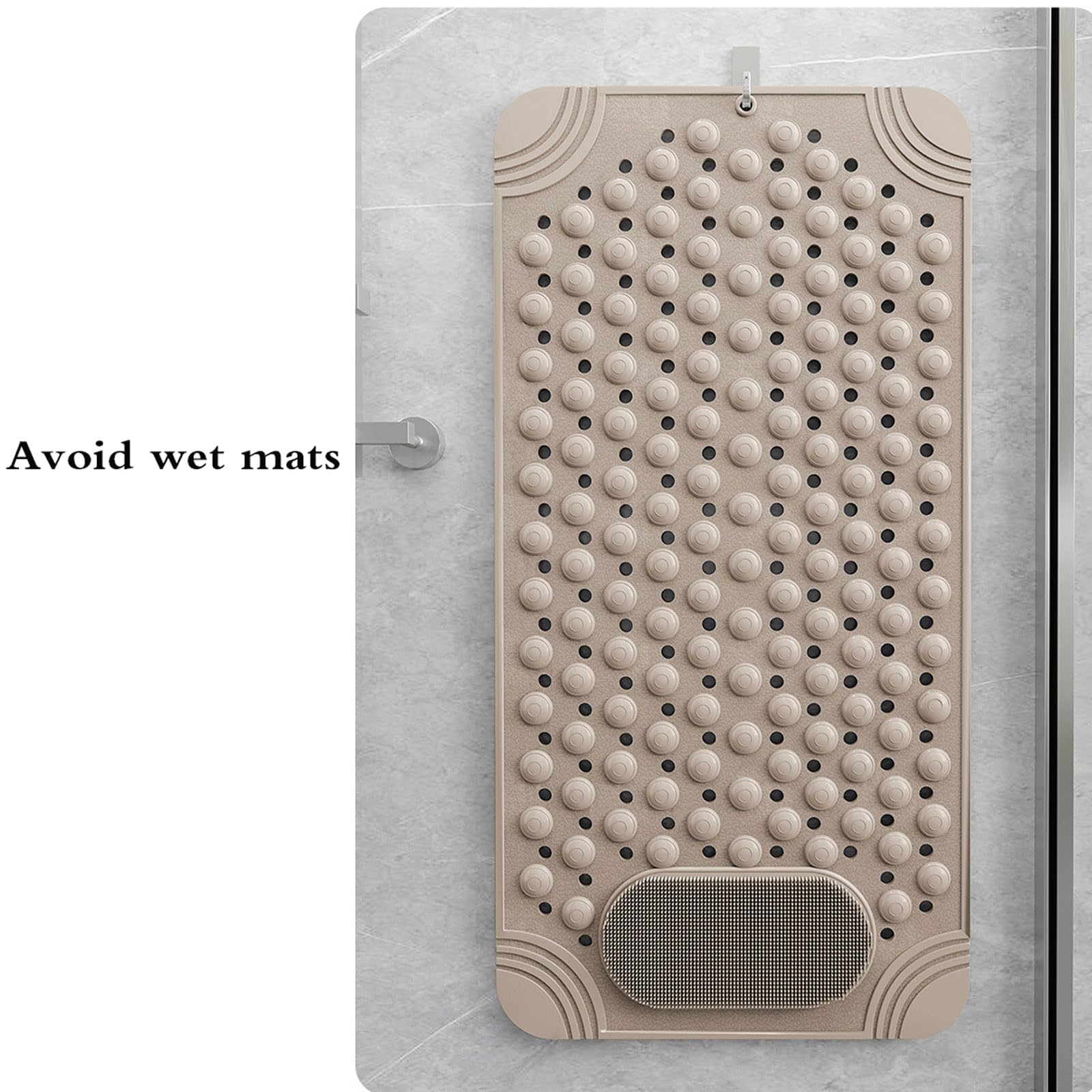 Tappetini for Doccia All'interno Della,con Ventose Antiscivolo,Massaggio Dei Piedi,Design Moderno,per Pavimenti Box,Vasca Da Bagno E(Blue,Width 36CM*Length 70CM)