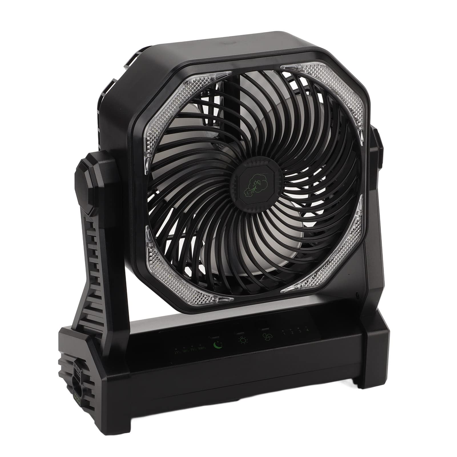 Ventilatore Da Campeggio Con Luce LED – Batteria 20000mAh, Rotazione 270°, Telecomando, Timer, Power Bank, Per Tenda E Casa