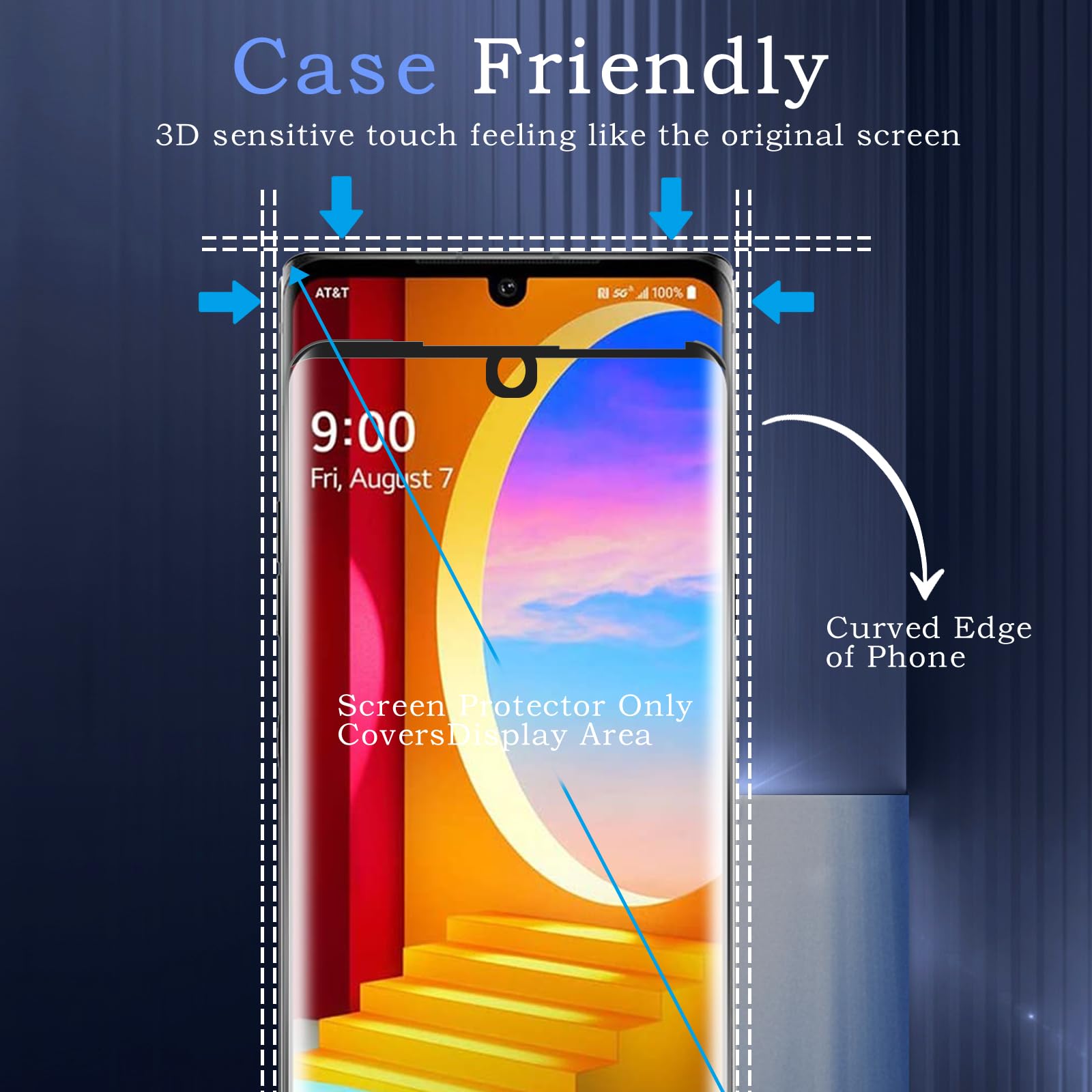 LG Velvet PELLICOLA VETRO TEMPERATO CURVO PER PROTEZIONE TOTALE 3D 5D