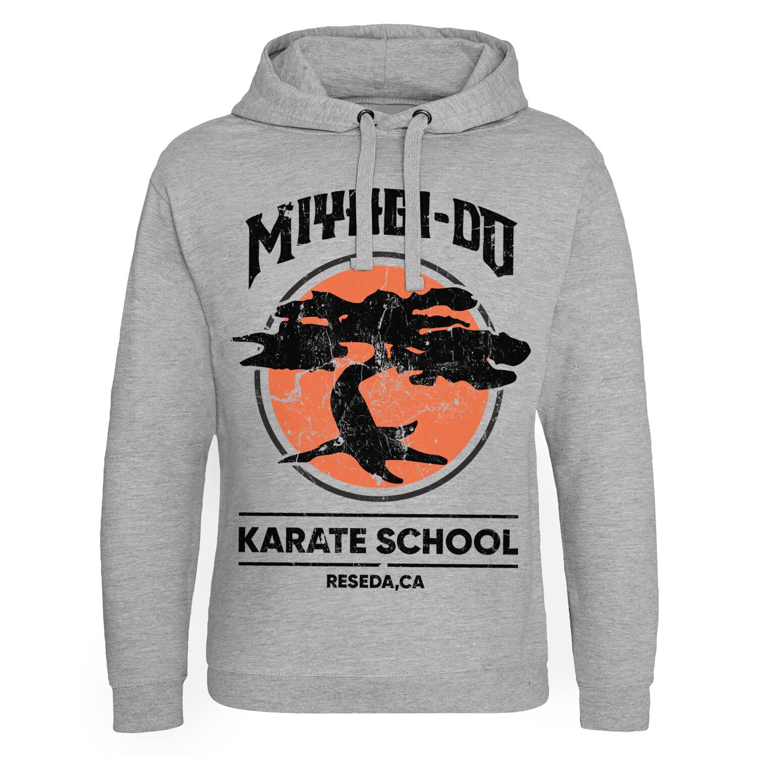 Cobra Kai Unisex Heather Grey Officially Licensed Miyagi-Do Karate School Epic Hoodie (Heather Grey), Small