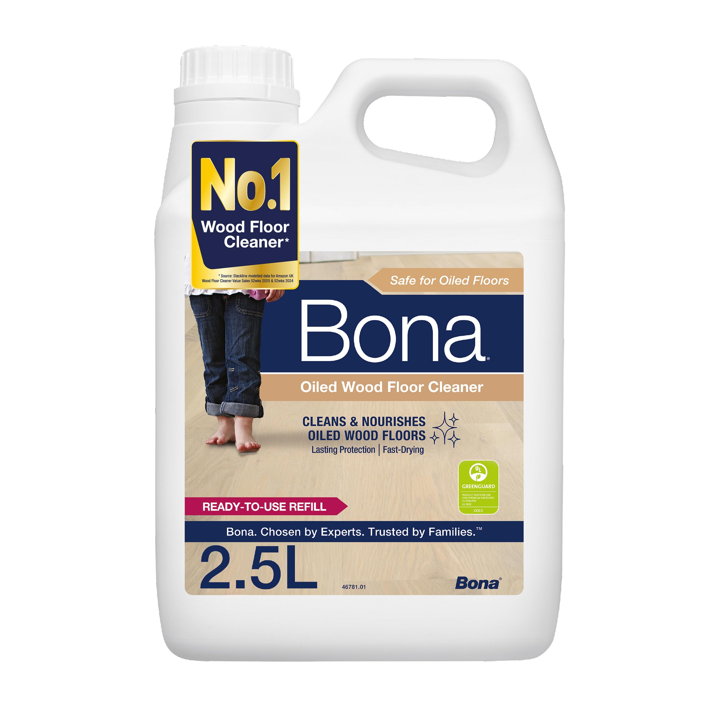 BONA OILED WOOD FLOOR CLEANER LIQUID 1 LITRE SPRAY BOTTLE