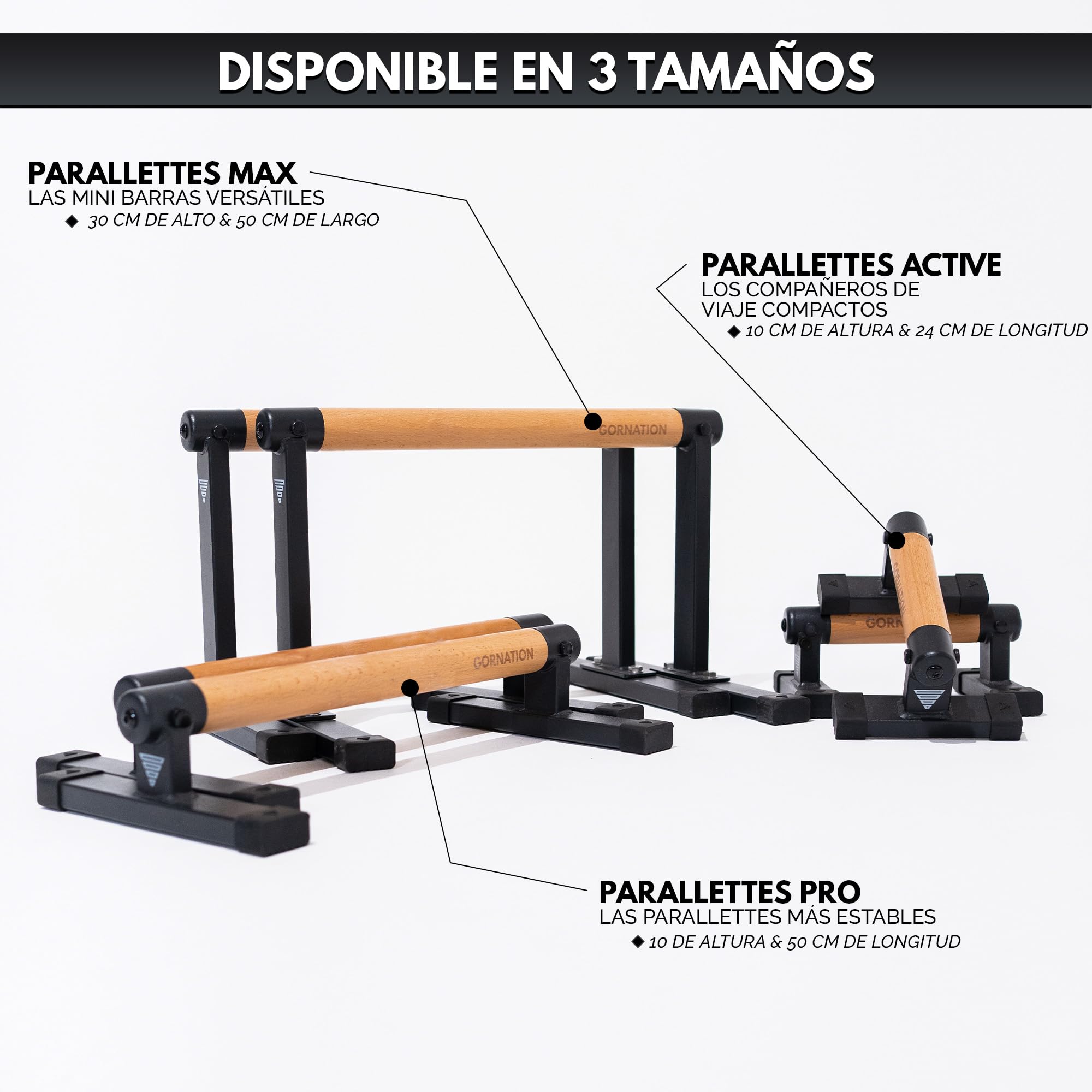 Barras Paralelas De Chão Parallettes Madeira Calistenia 40cm