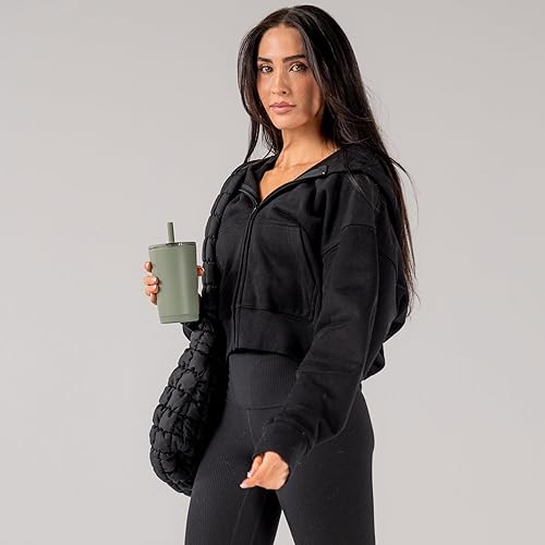 Miniatura 6 de HydroJug Vaso Everyday de 14 onzas  Vaso aislado con forro de cerámica con popote y tapa suave al tacto, apto para portavasos, aislamiento al vacío