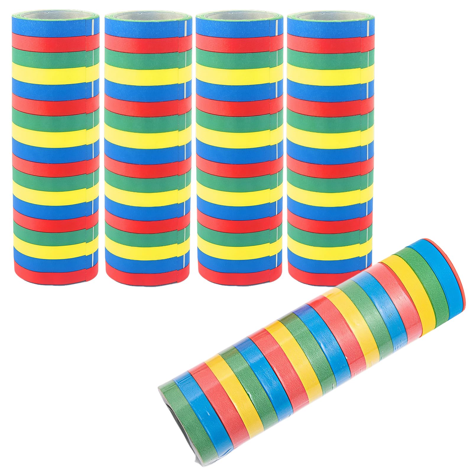 Streamers Colourful Shiny 5 Rolls Foil Streamers Metallic Mix Party Decoration for Birthday, Children's Birthday, Carnival, New Year's Eve