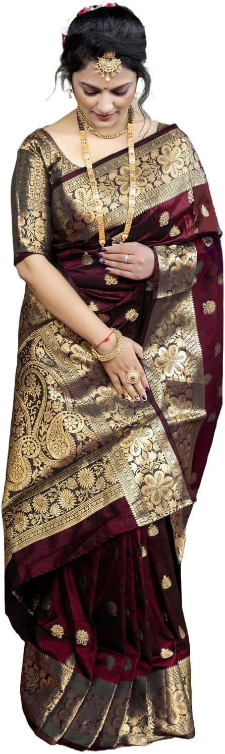 Avantika Fashion Women's Kanjivaram Soft Semi Silk Banarasi Sarees With Blouse Piece.