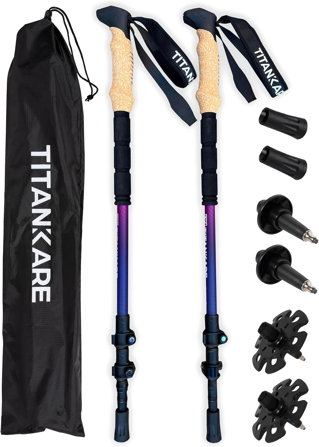 Collapsible Lightweight Trekking Poles – Walking Sticks for Seniors, Cork Grips Adjustable Carbon Fibre Nordic Poles for Men, Women, Hiking Ultralight for Backpacking or Camping –Carbon Pro Collapsible Lightweight Trekking Poles – Walking Sticks for Seniors, Cork Grips Adjustable Carbon Fibre Nordic Poles for Men, Women, Hiking Ultralight for Backpacking or Camping –Carbon Pro