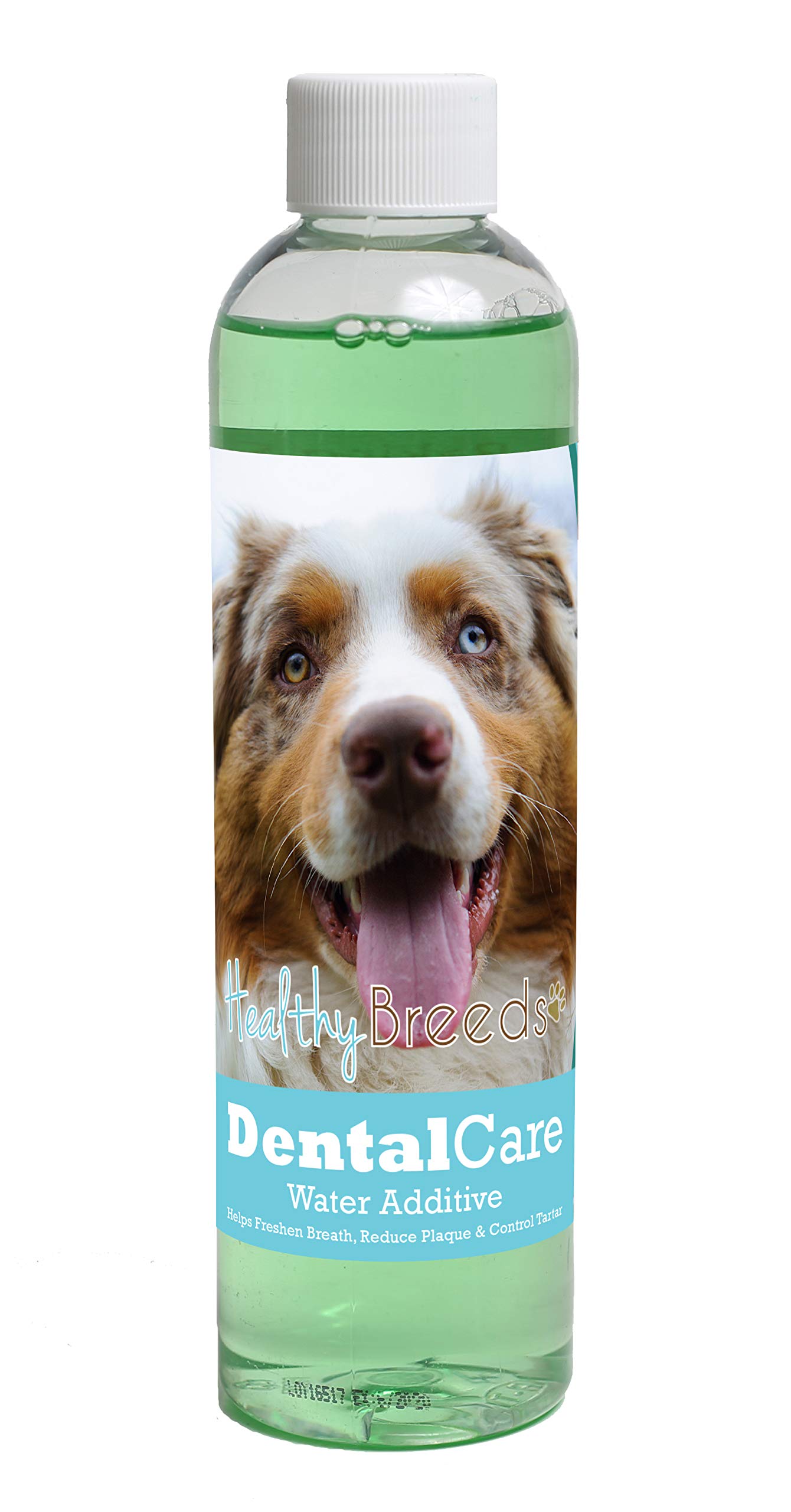 Healthy Breeds Dog Dental Care Water Additive for Australian Shepherd - Helps Freshen Breath, Reduce Plaque &amp; Control Tartar - Mint Flavor - 8 oz