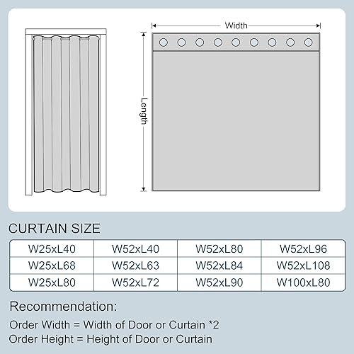 Miniatura 7 de Cortinas de puerta para privacidad de puerta, cortinas beige con ojales para dormitorio, cortina de ventana de puerta, cortinas de aislamiento