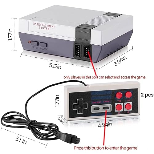 Miniatura 5 de Retro Classic Game ConsoleClassic Video Games System Built-in 620 Games and 2 Classic Edition ControllersAv and HDMI Output Plug and PlayRetro Toys