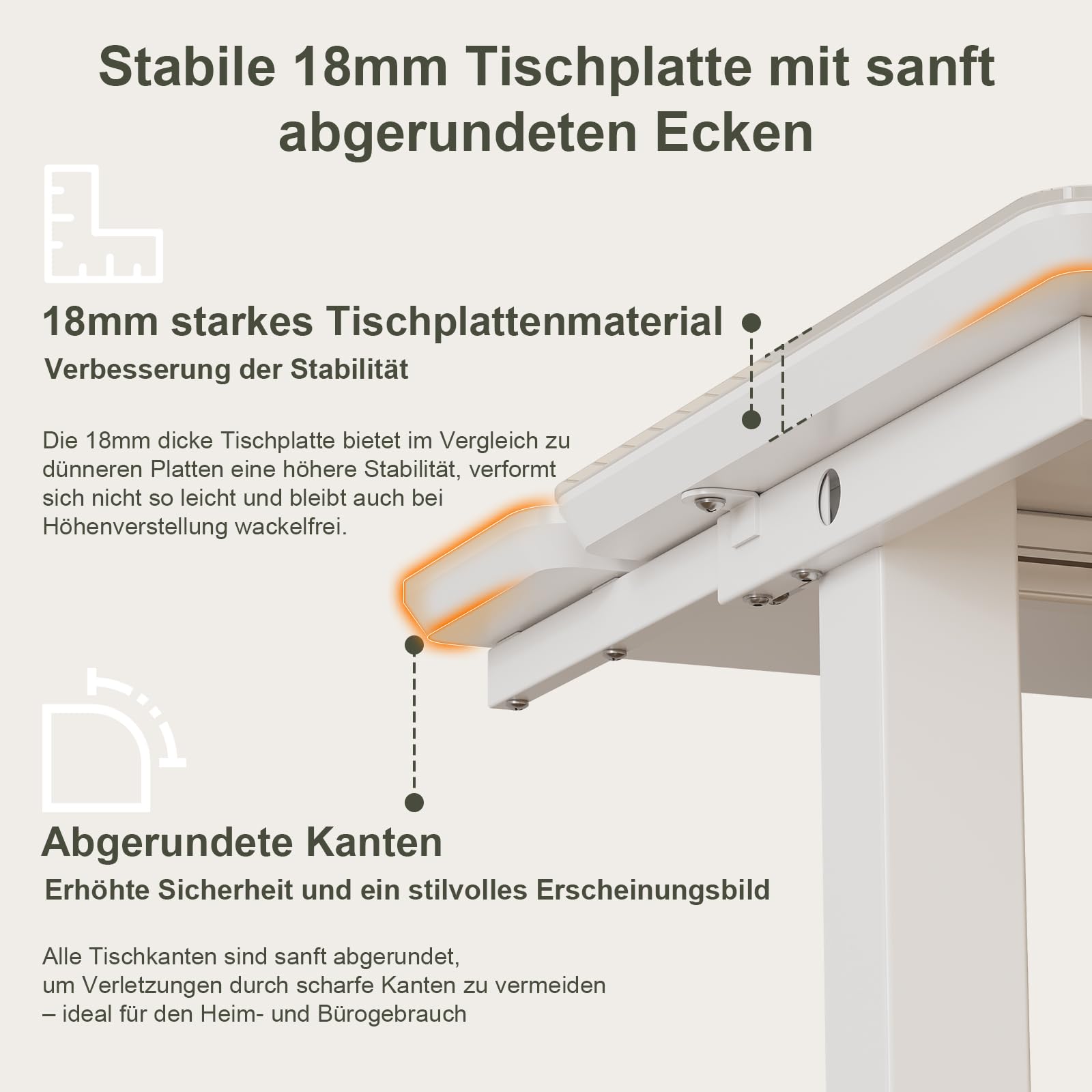 Devoko Höhenverstellbarer Schreibtisch Glas 140x70cm,Elektrischer Schreibtisch mit beschreibbarer Glasoberfläche, 72-118 cm Sitz-Steh Tisch mit 3 Höhenspeichern, USB, Kabelmanagement für Homeoffice