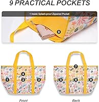 Vista 4 de F-color Mesh Beach Bag Family - Large Tote Bag for Cruise Pool Beach Vacation Essentials