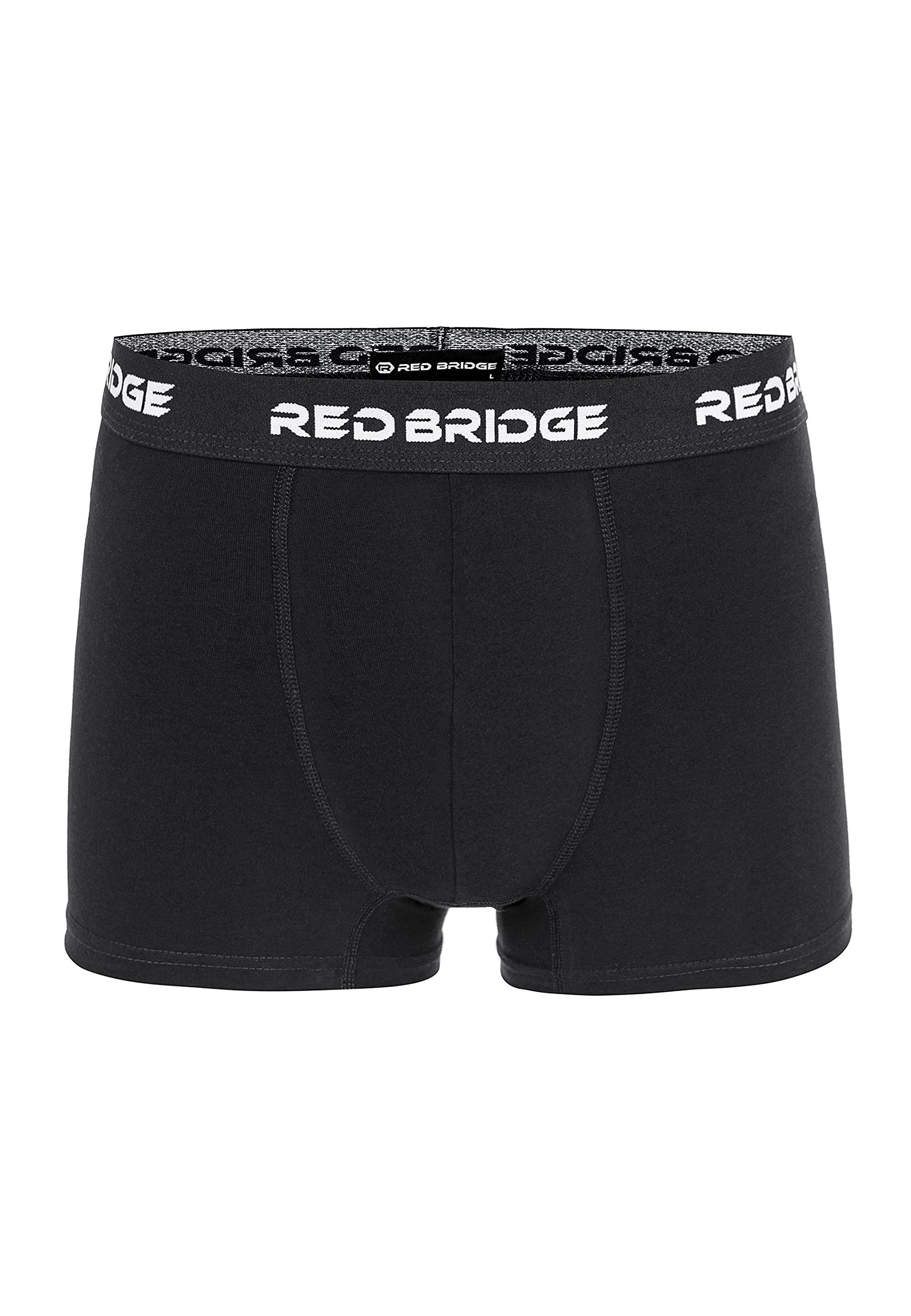 RED BRIDGE Boxer da Uomo Pacco da 10 Tinta Unita Unicolore Slim Cotone Stretch Elasticizzati Intimo Basic