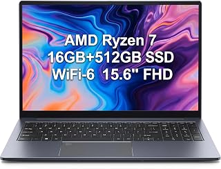 VigoBook G7 15.6-inch Laptop - Ryzen 7 5700U (8C/16T), 16GB RAM, 512GB SSD, WiFi 6, Fingerprint Reader, 58Wh Battery - Grey