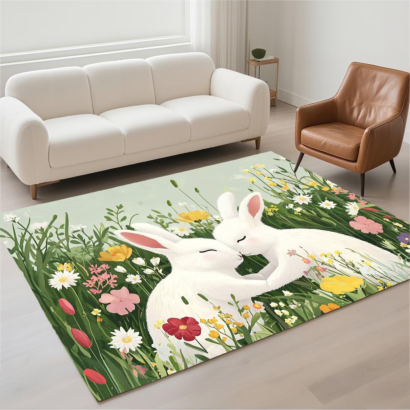 Grand carpet de salon lavable 80x150cm avec tapis de couloir moderne