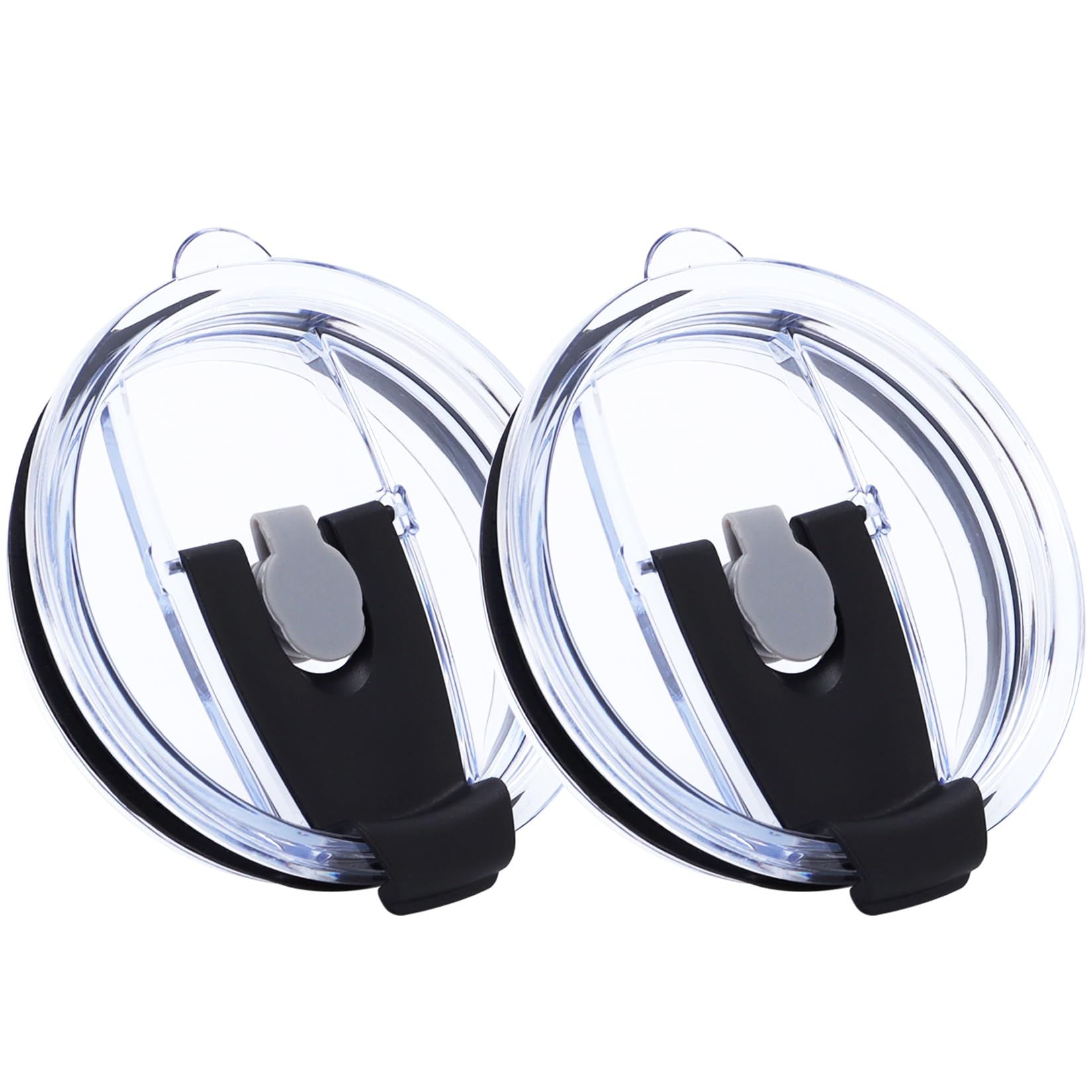 Docik Leak Proof 30 Oz Tumbler Lids, Spill Proof Splash Resistant Replacement Lids for Yeti Rambler Ozark Trail Atlin Tumblers and More Cups, Straws Friendly