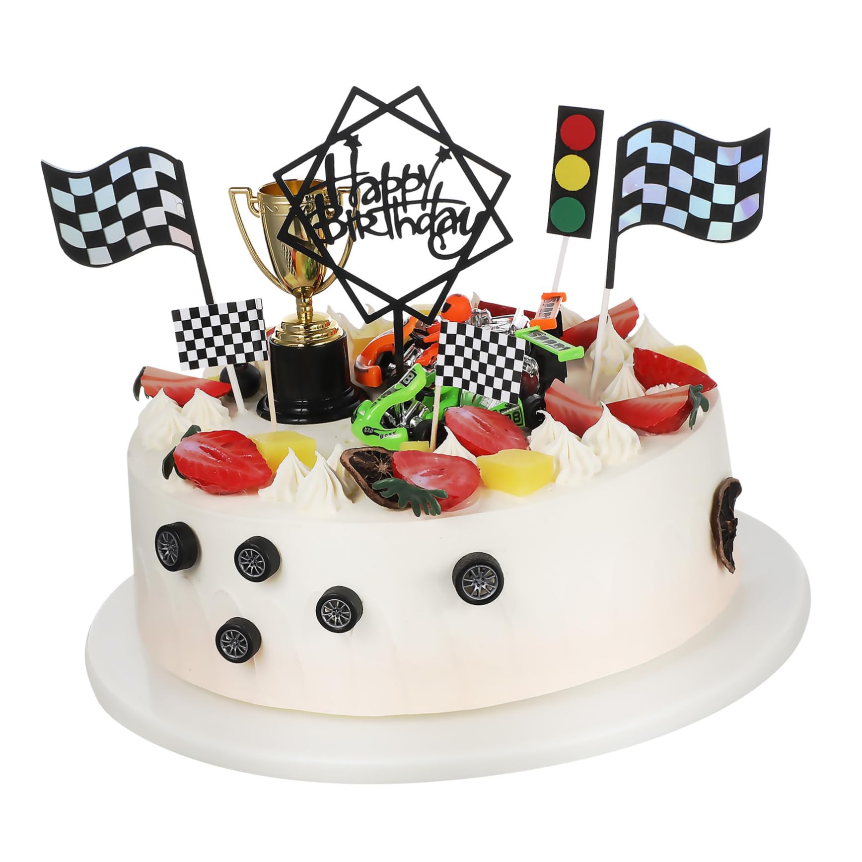 23 Pezzi Decorazioni Per Torte Auto Cake Toppers Decorazioni Per Torte Camion Cake Toppers Auto Da Corsa Per Bambini Ragazzo Forniture