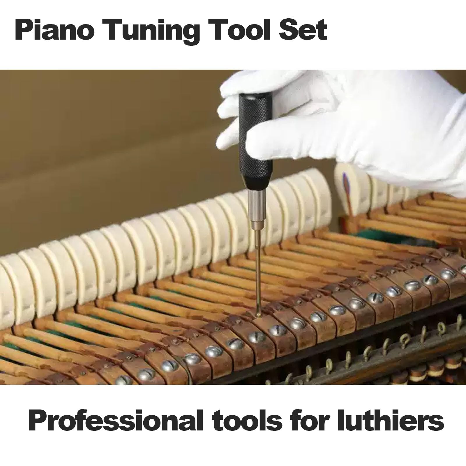 Set di 7 Strumenti per La Regolazione del Pianoforte, con Manico E 6 Punte Intercambiabili, per La Regolazione della Meccanica del Pianoforte A Coda, per Tecnici di Pianoforte Qualificati.