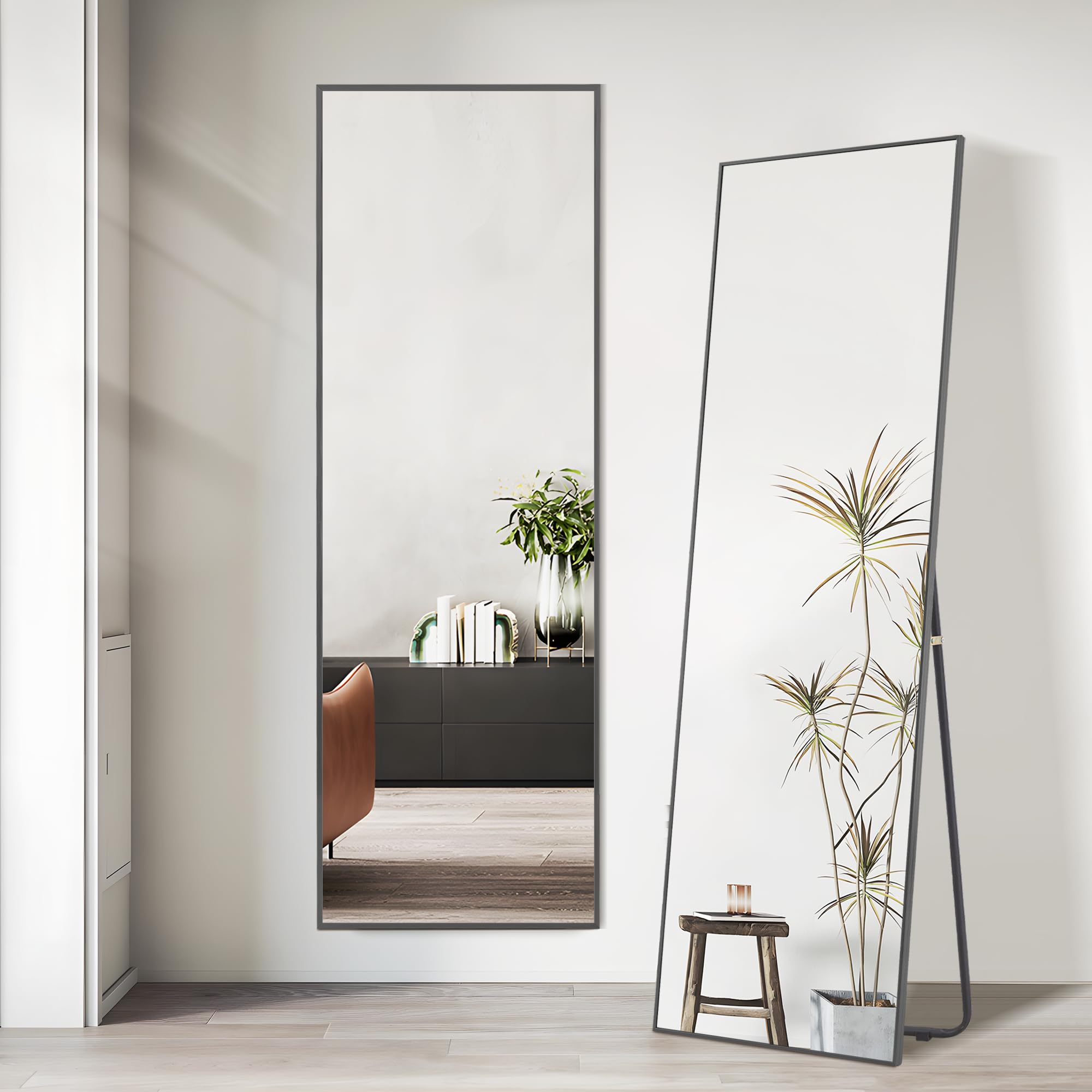 スタンド ミラー 全身鏡 160cmx50cm ブラック 1426 スタンド ミラー 全身鏡 160cmx50cm ブラック 1426