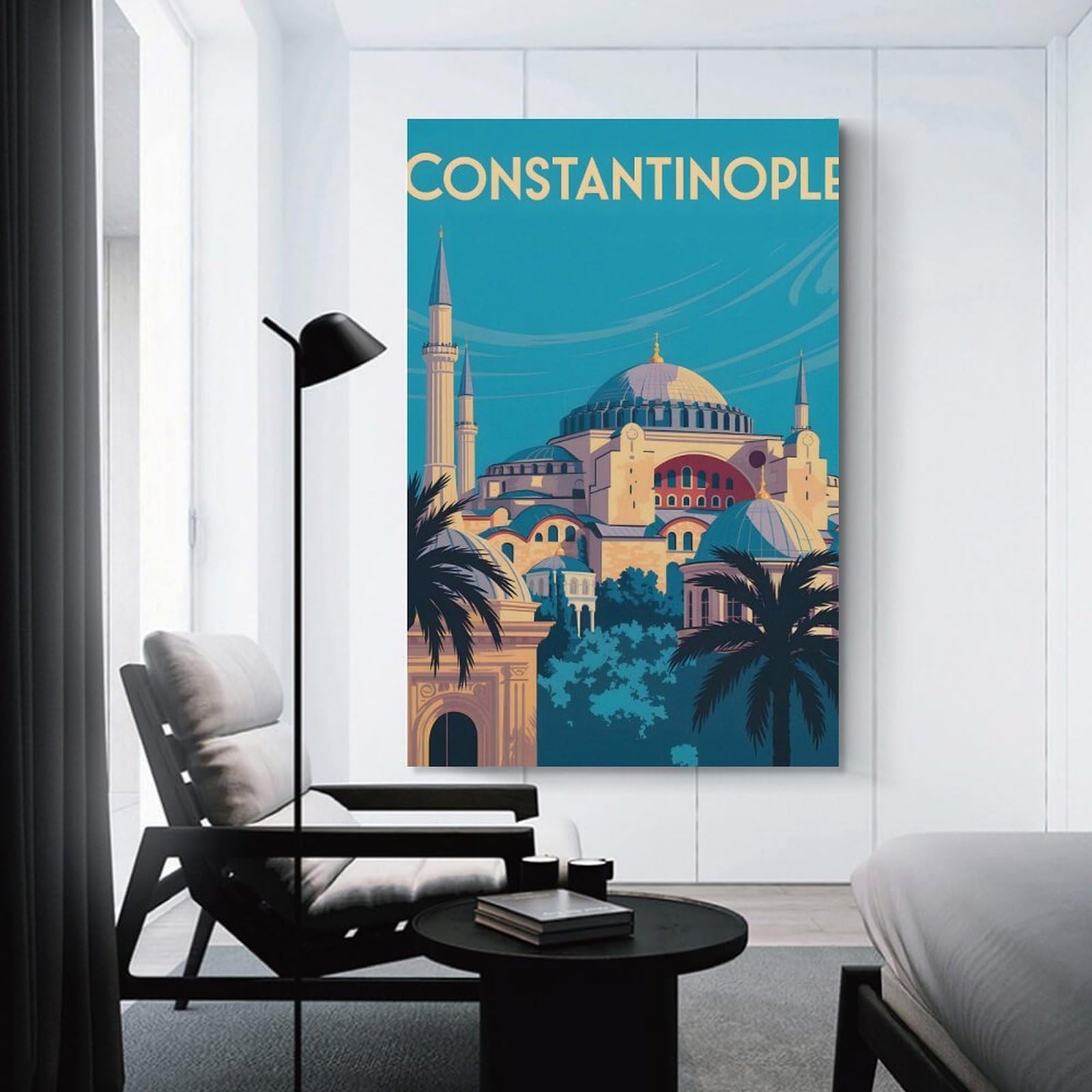 Junmoney Constantinople Travel Decorative Canvas Print, 08x12inch(20x30cm), for Hallway, Entryway Or Landing, Home Artwork for First Impressions