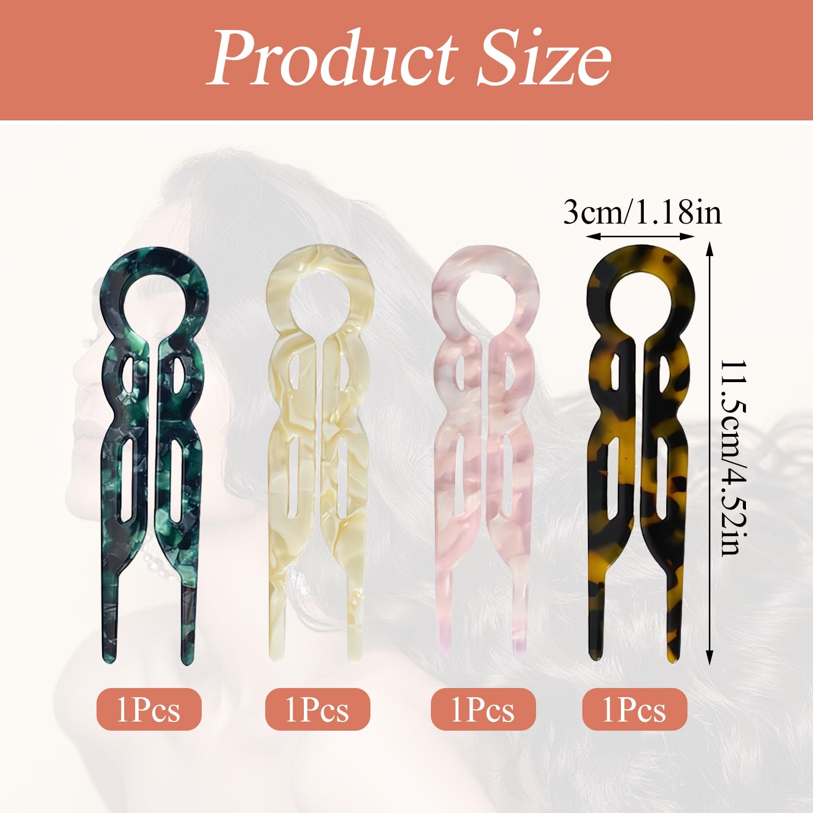 4 PCS French Hair Pin - Image 2