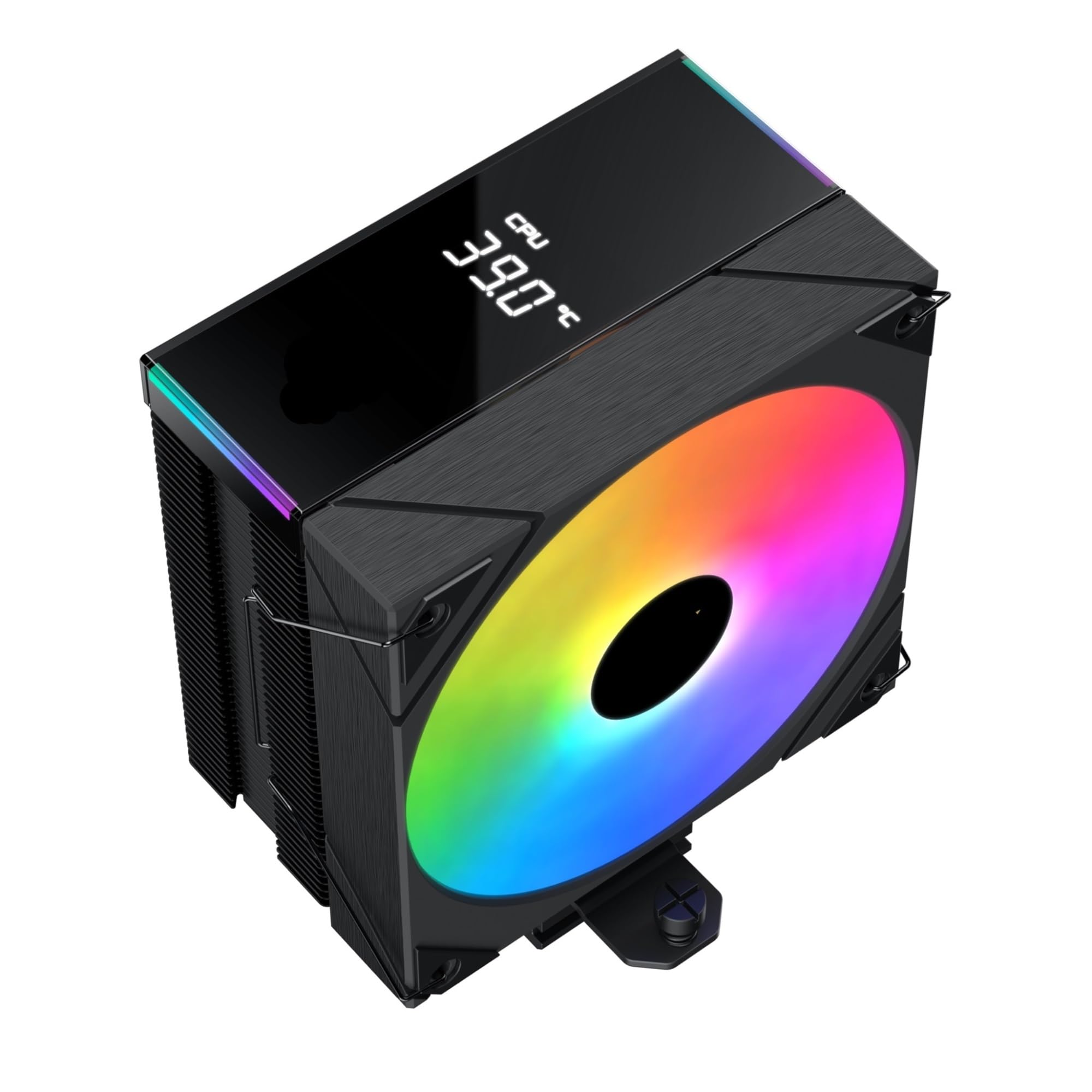 JJKKOZVQF AK4 Digital CPU Air Cooler 4 Heat Pipes Towers Radiator Fan For 1851 1700 1200 115X AM5 AM4 210W(B1ack)