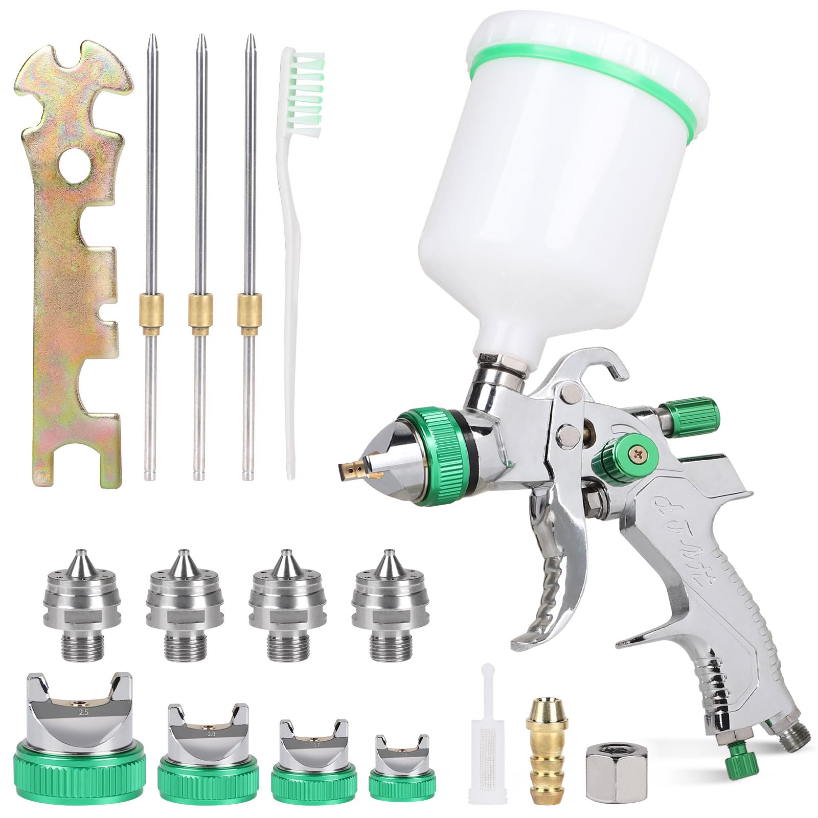 SWANEW Pistolet pulvérisateur SET 1,4 1,7 2 mm Pistolet HVLP