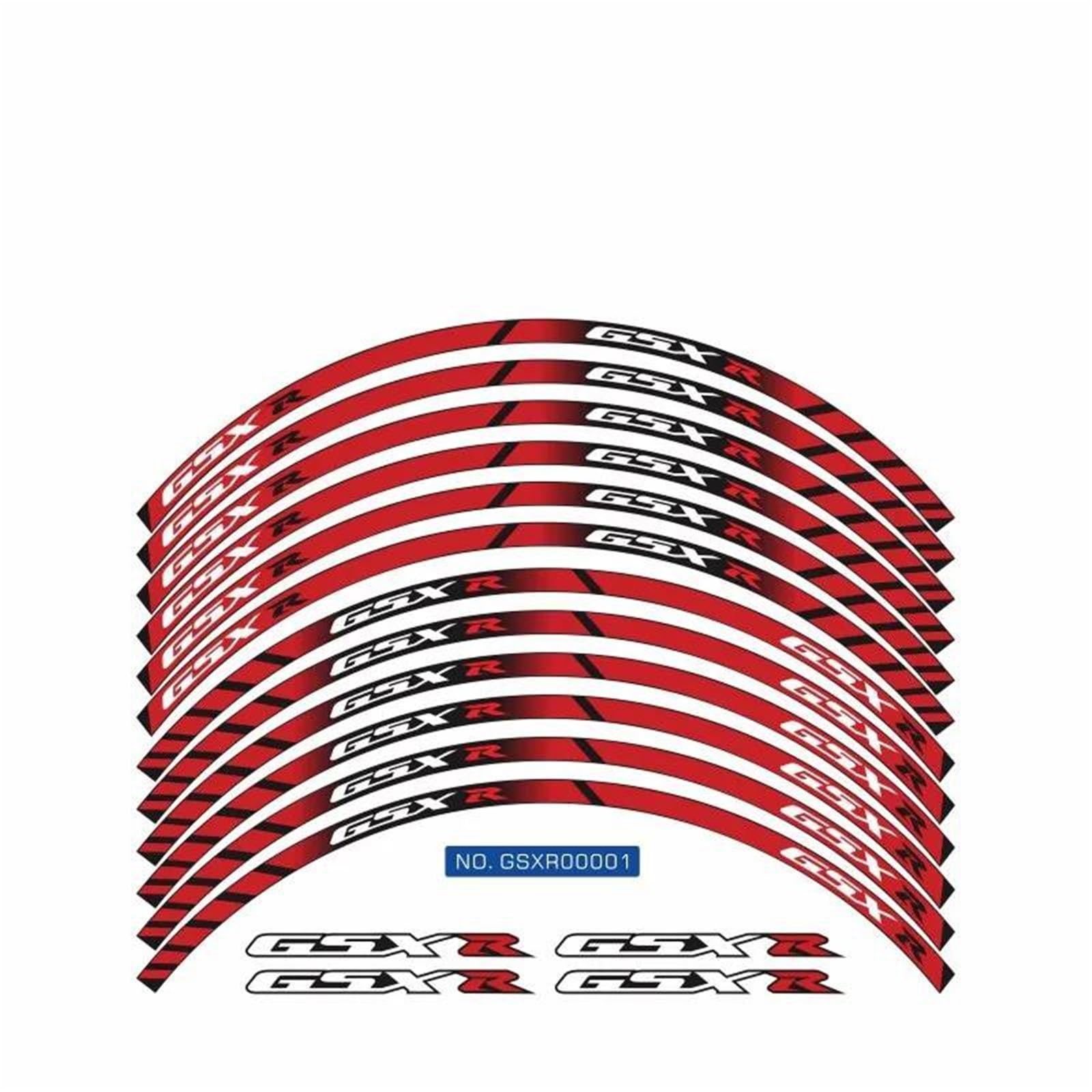 Reflective Stickers and Striped Wheel Decals for Suzuki GSXR 250 400 600 1000 750 GSXR1000R GSXR1000 GSXR600(Style 3)