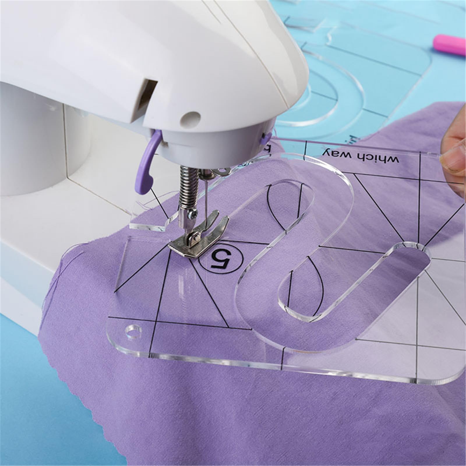 15 pezzi Frees Motion Quilting Template Righello Acrilico Quilting Righello Modello Quilting Stencil Quilting Strumento di cucito Righello