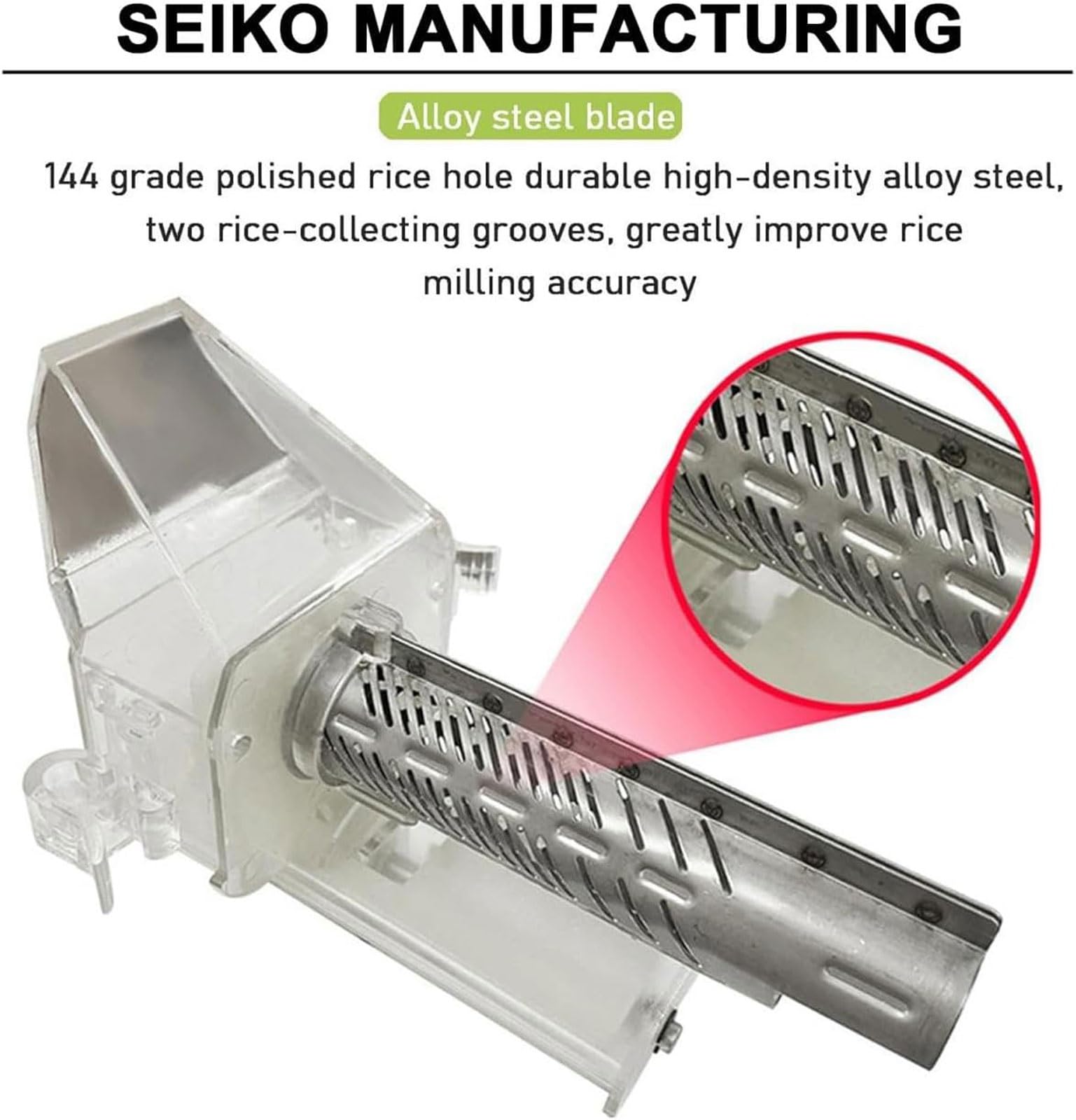 Fresatrice elettrica per riso, 500 W automatico di risaia e sbucciatore di riso, capacità 30 kg/h, ideale per uso domestico e piccole aziende agricole, separatore di crusca di riso